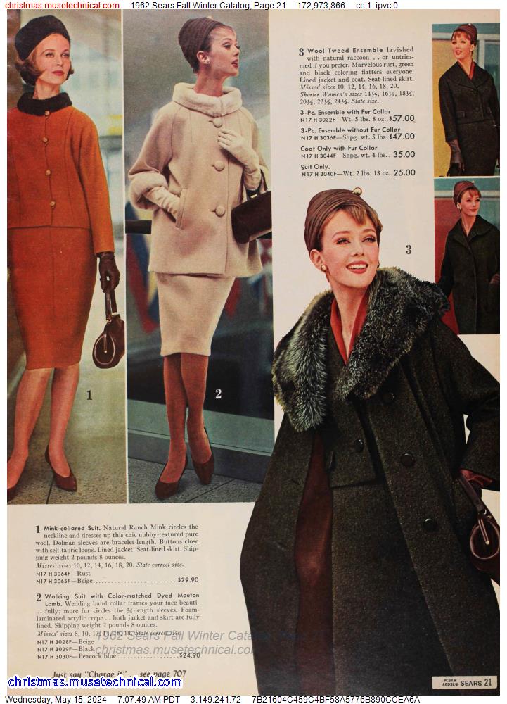 1962 Sears Fall Winter Catalog, Page 21