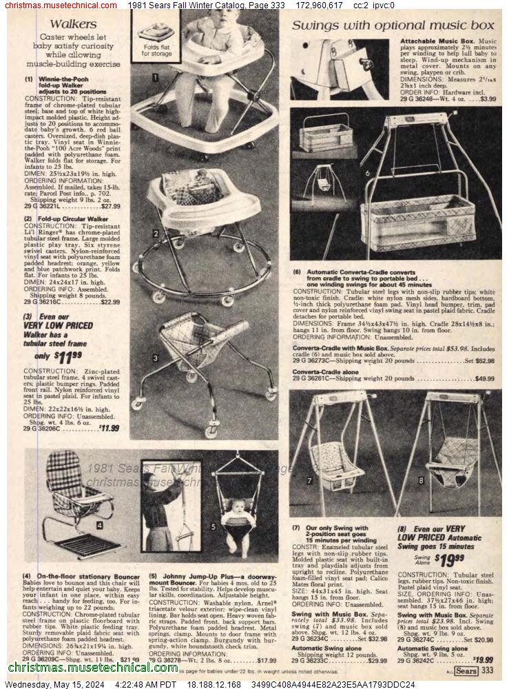 1981 Sears Fall Winter Catalog, Page 333