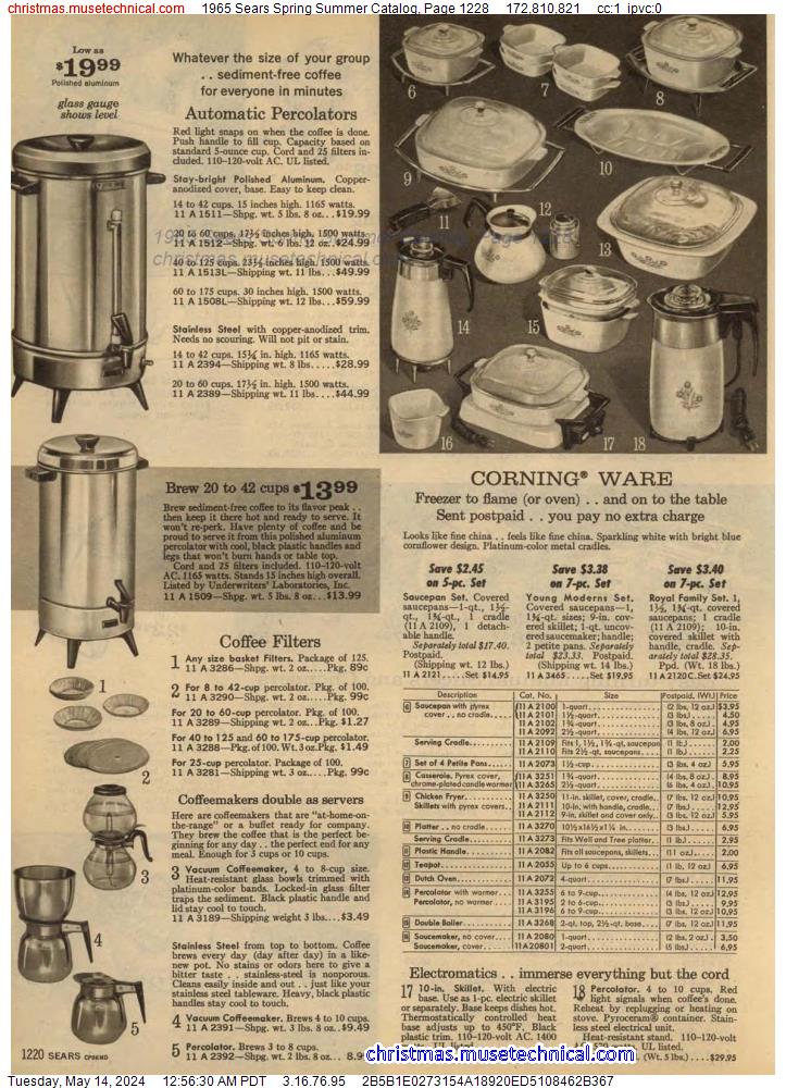 1965 Sears Spring Summer Catalog, Page 1228
