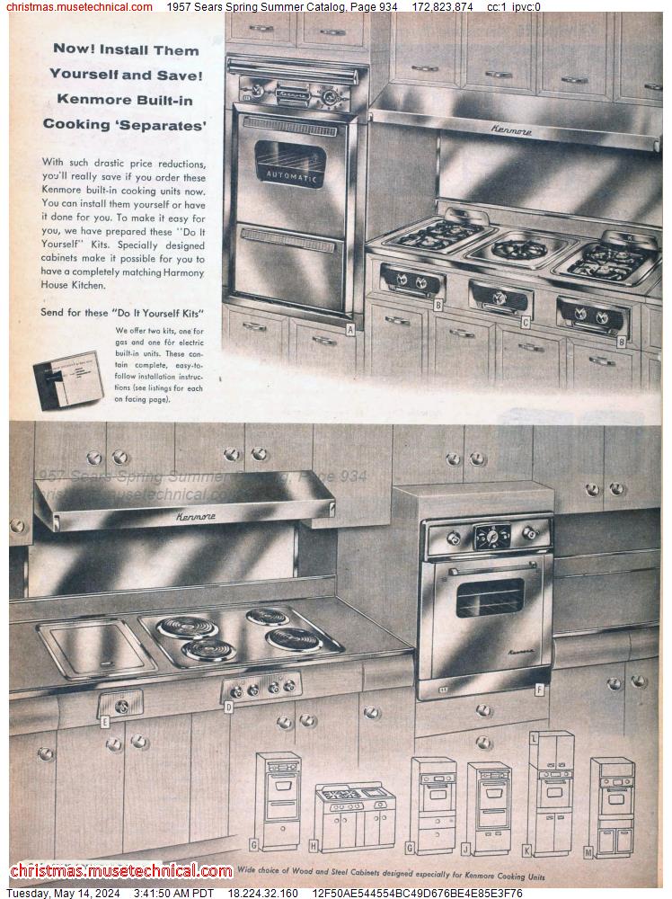 1957 Sears Spring Summer Catalog, Page 934