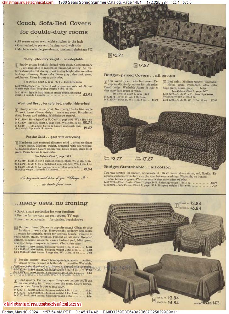 1960 Sears Spring Summer Catalog, Page 1451