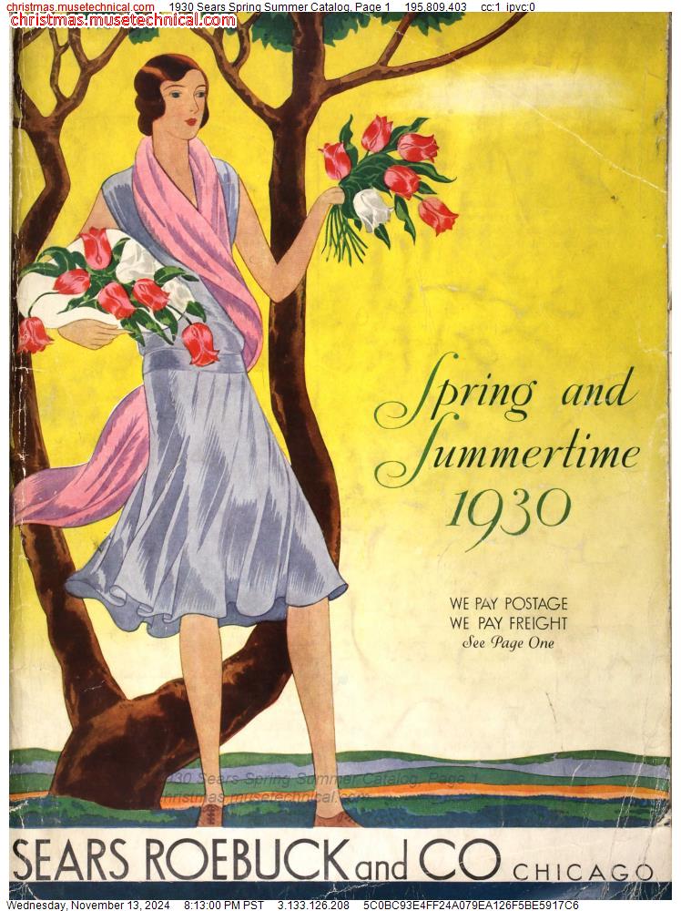 1930 Sears Spring Summer Catalog, Page 1