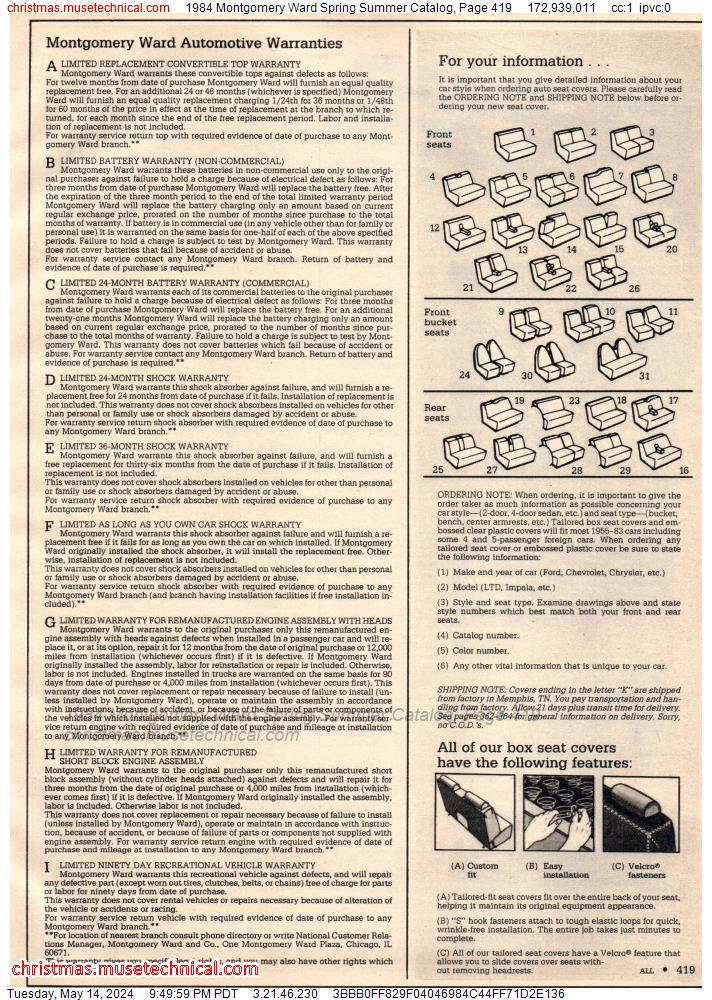 1984 Montgomery Ward Spring Summer Catalog, Page 419
