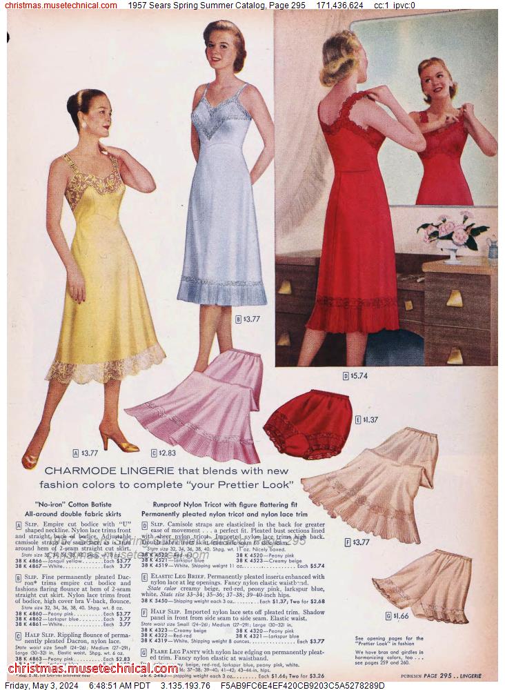 1957 Sears Spring Summer Catalog, Page 295