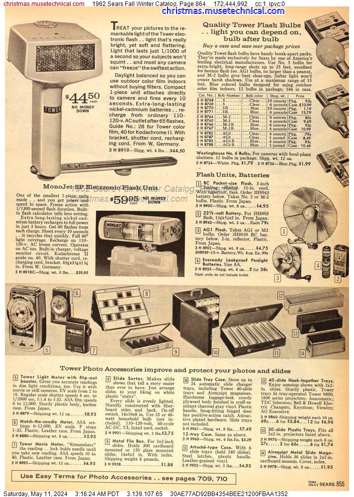 1962 Sears Fall Winter Catalog, Page 864