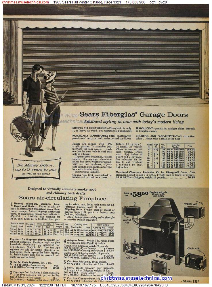 1965 Sears Fall Winter Catalog, Page 1321