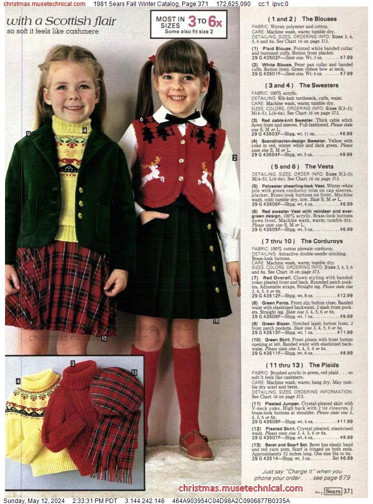 1981 Sears Fall Winter Catalog, Page 371