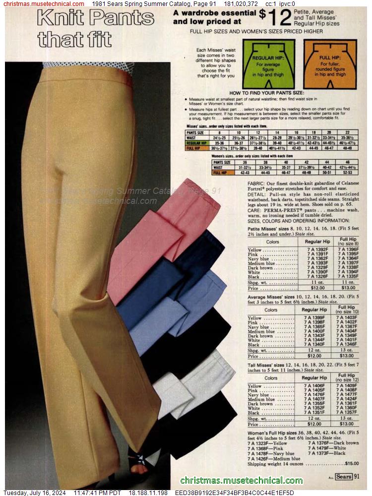 1981 Sears Spring Summer Catalog, Page 91