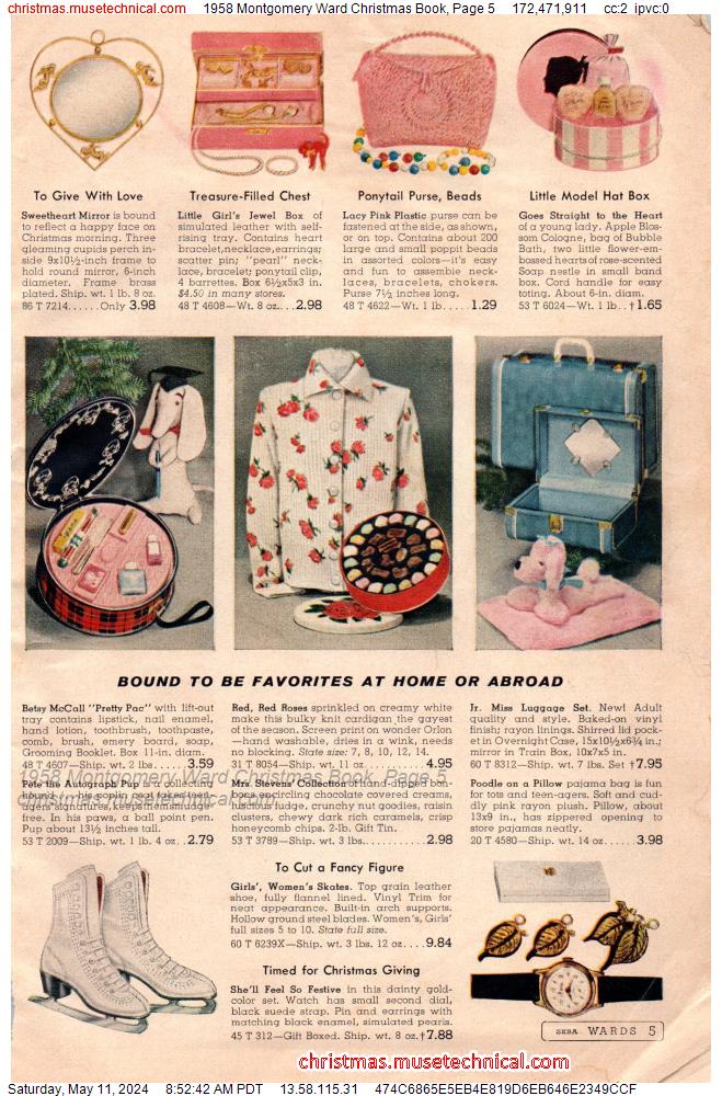 1958 Montgomery Ward Christmas Book, Page 5