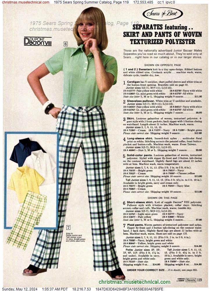 1975 Sears Spring Summer Catalog, Page 119