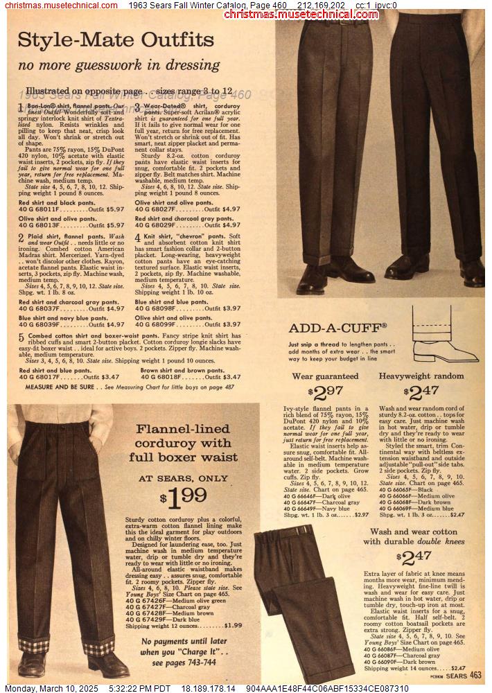 1963 Sears Fall Winter Catalog, Page 460