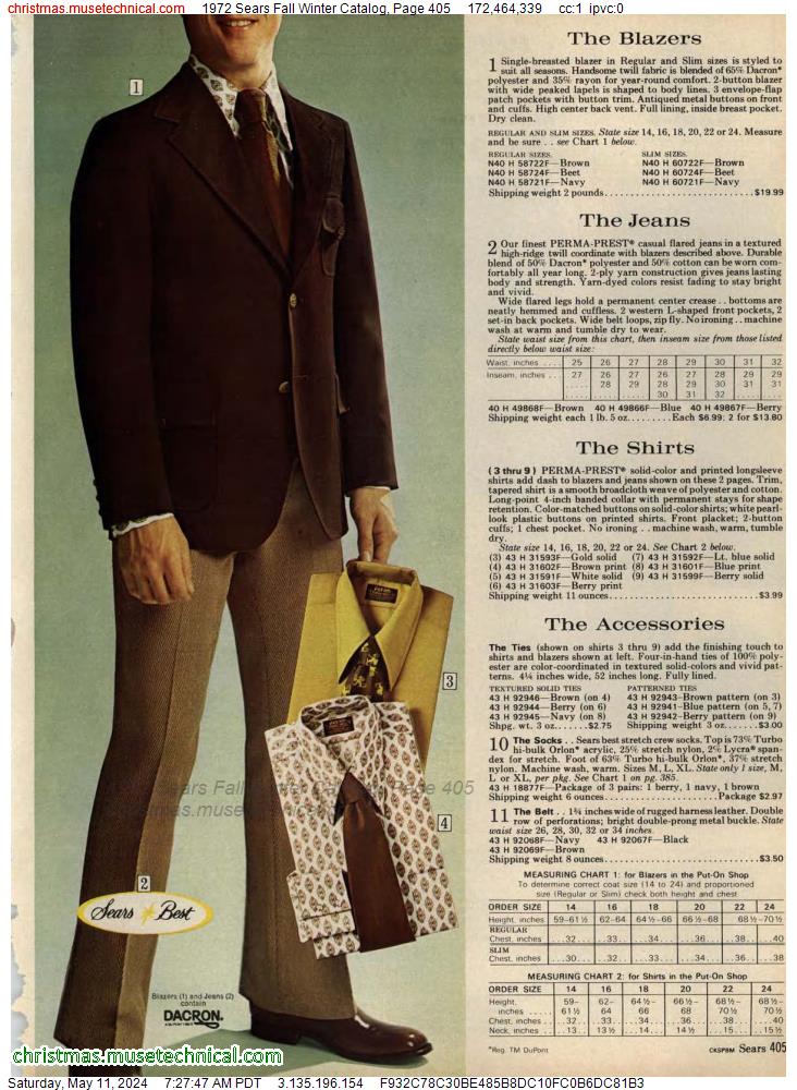 1972 Sears Fall Winter Catalog, Page 405