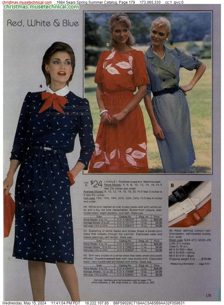 1984 Sears Spring Summer Catalog, Page 179