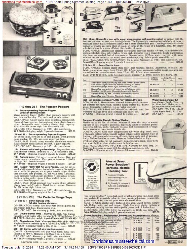 1981 Sears Spring Summer Catalog, Page 1053
