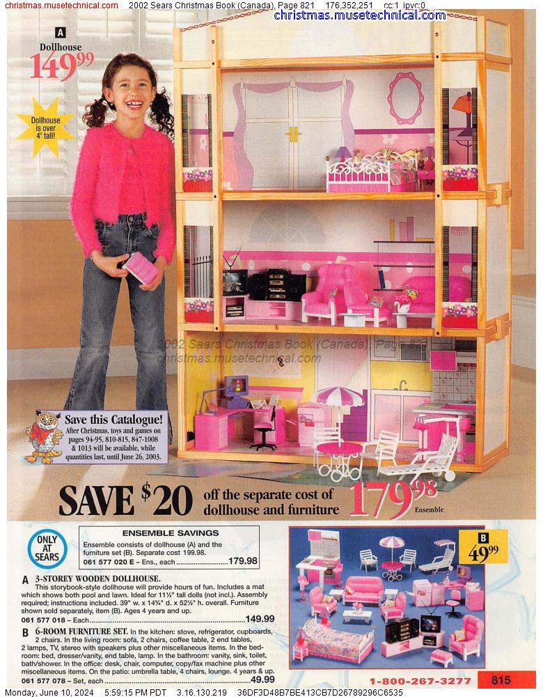 2002 Sears Christmas Book (Canada), Page 821