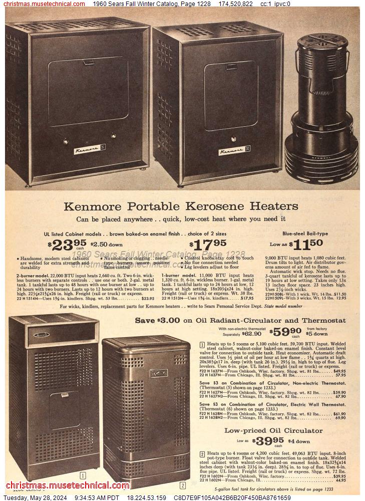 1960 Sears Fall Winter Catalog, Page 1228