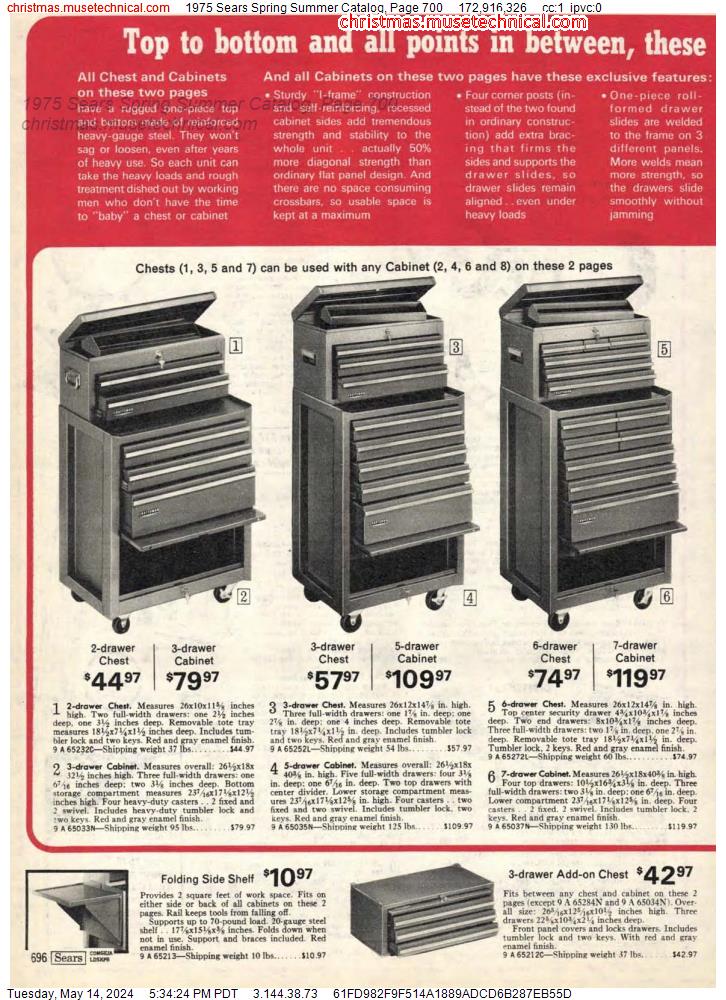 1975 Sears Spring Summer Catalog, Page 700