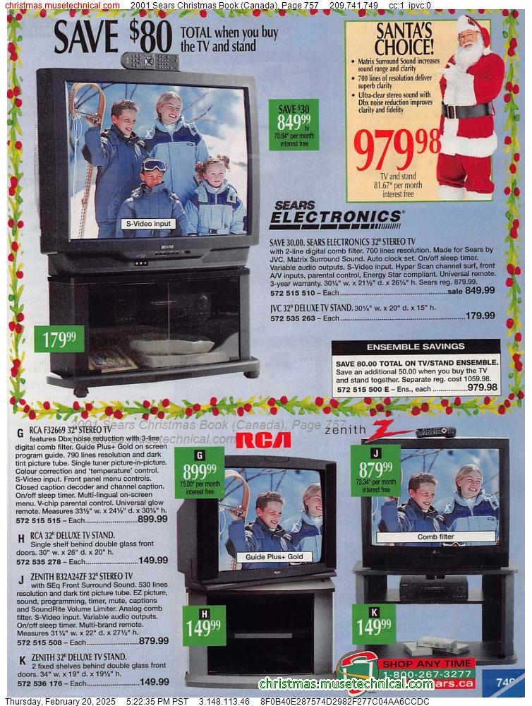 2001 Sears Christmas Book (Canada), Page 757