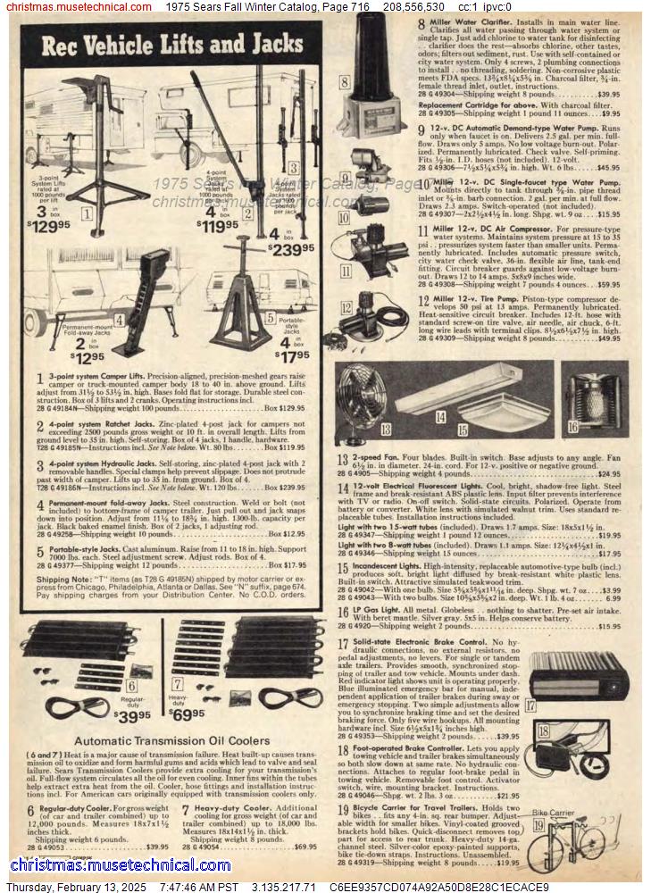 1975 Sears Fall Winter Catalog, Page 716