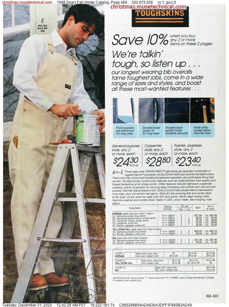 1988 Sears Fall Winter Catalog, Page 469