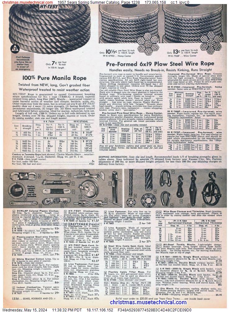 1957 Sears Spring Summer Catalog, Page 1238