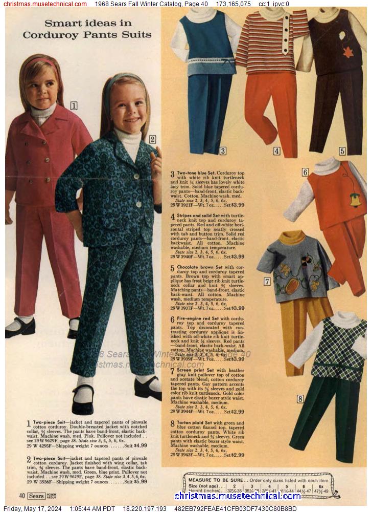 1968 Sears Fall Winter Catalog, Page 40