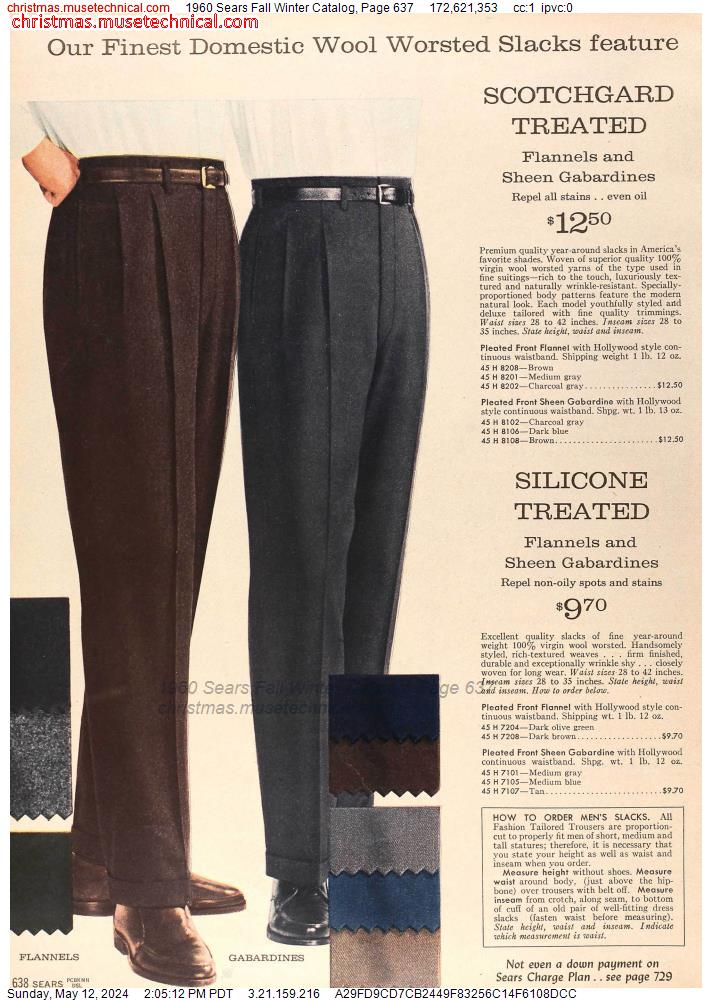 1960 Sears Fall Winter Catalog, Page 637