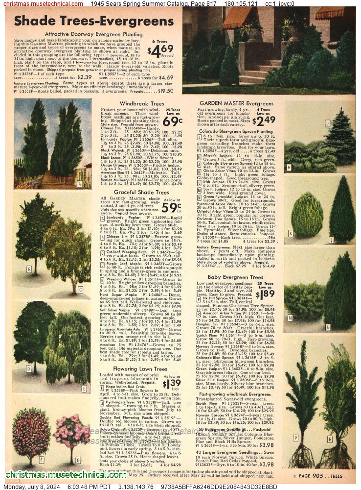 1945 Sears Spring Summer Catalog, Page 817
