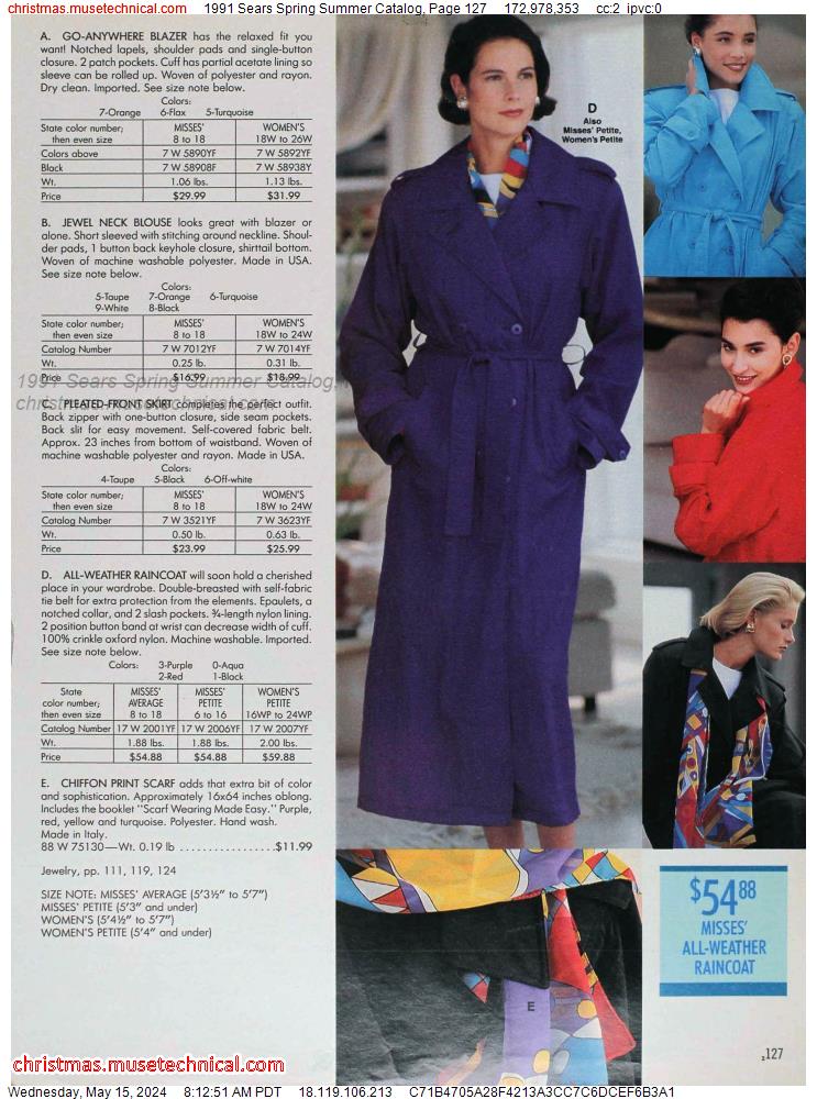 1991 Sears Spring Summer Catalog, Page 127