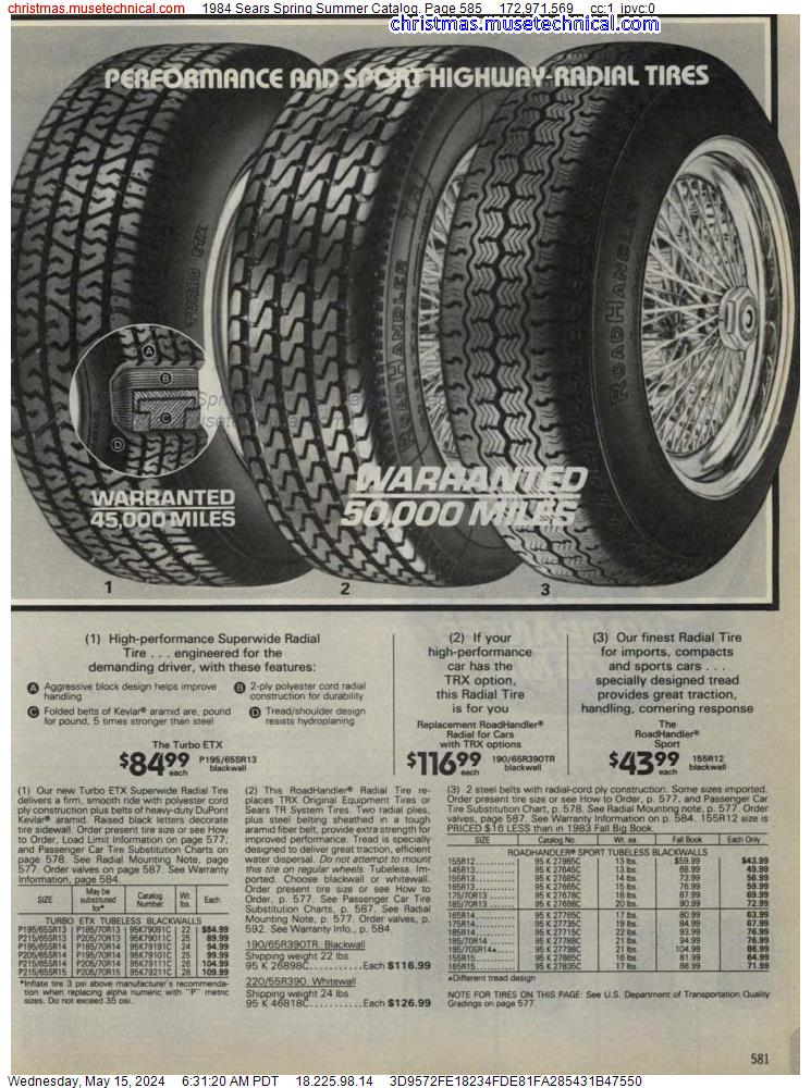 1984 Sears Spring Summer Catalog, Page 585