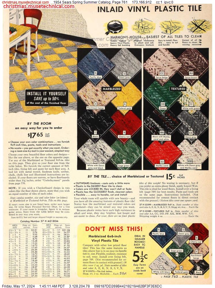 1954 Sears Spring Summer Catalog, Page 761