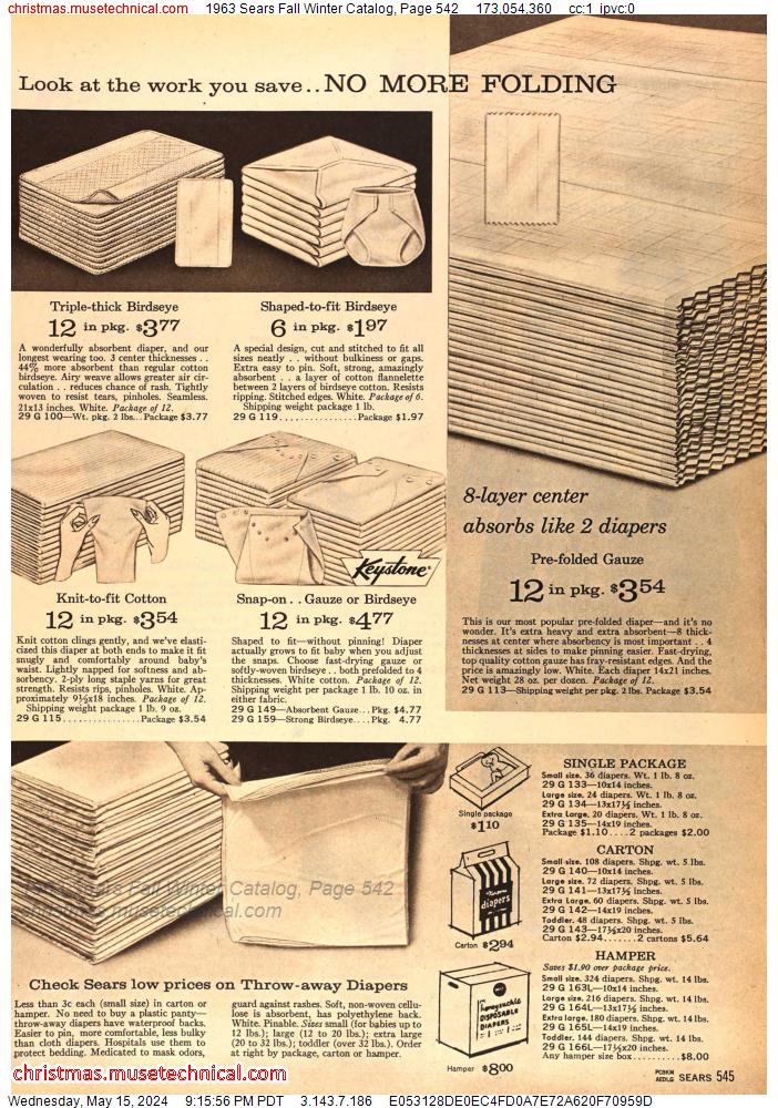 1963 Sears Fall Winter Catalog, Page 542