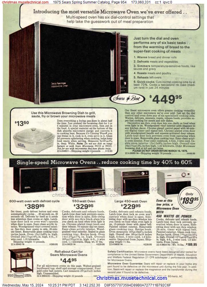 1975 Sears Spring Summer Catalog, Page 954