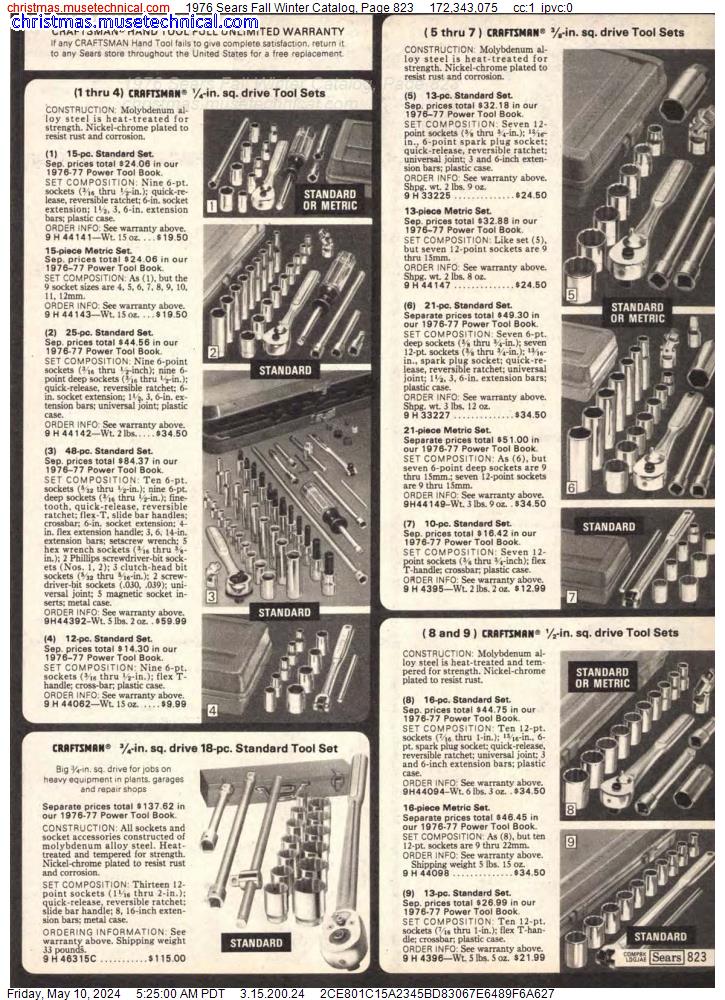 1976 Sears Fall Winter Catalog, Page 823