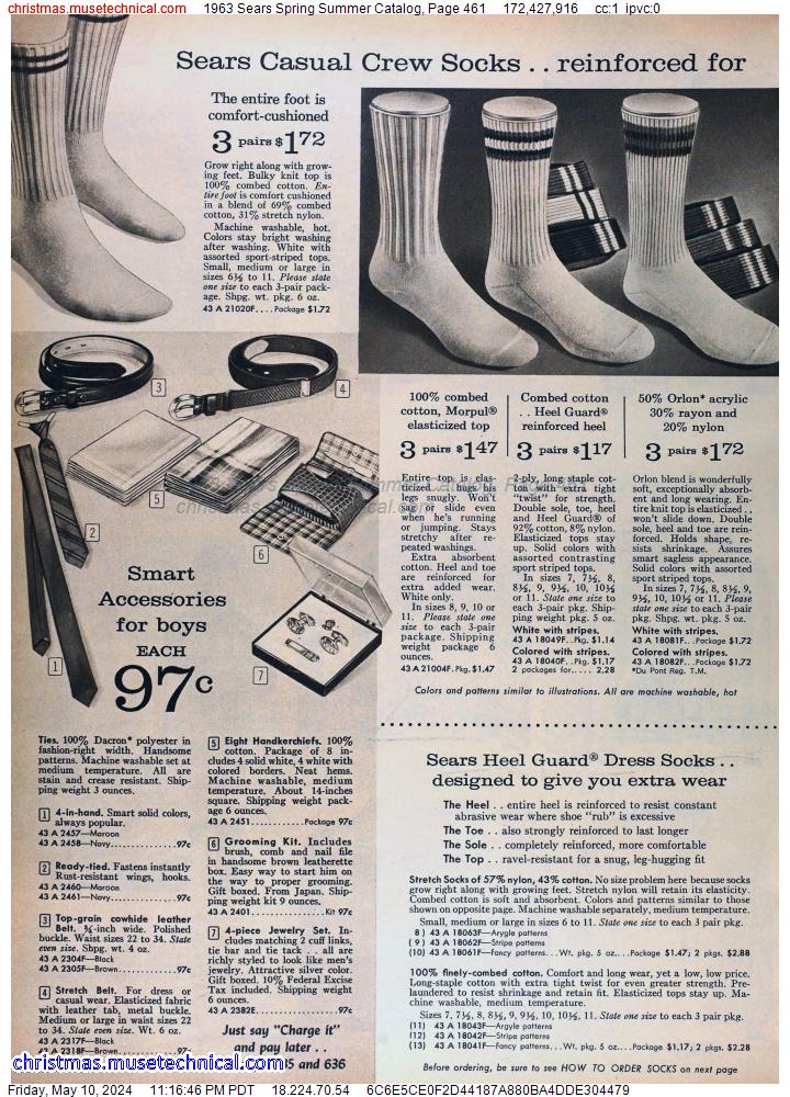 1963 Sears Spring Summer Catalog, Page 461