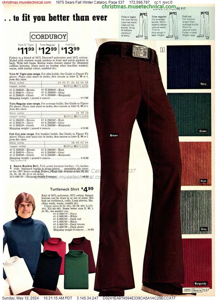 1975 Sears Fall Winter Catalog, Page 537