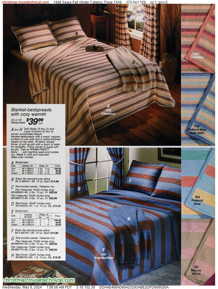 1986 Sears Fall Winter Catalog, Page 1349