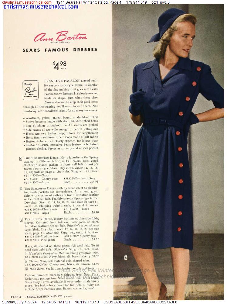 1944 Sears Fall Winter Catalog, Page 4