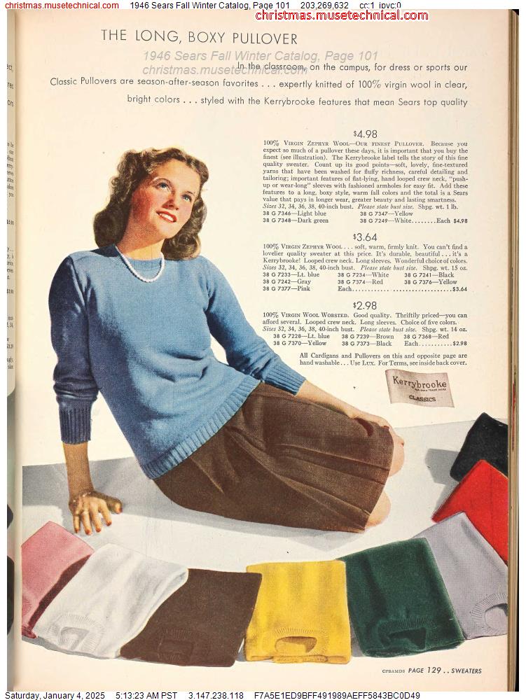 1946 Sears Fall Winter Catalog, Page 101