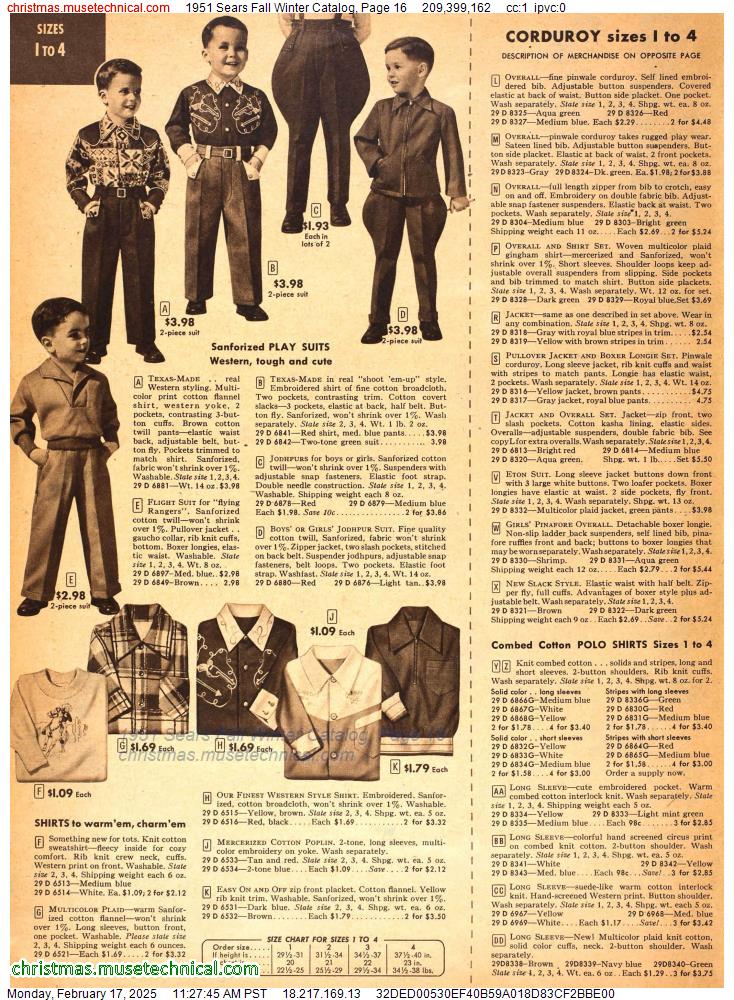 1951 Sears Fall Winter Catalog, Page 16