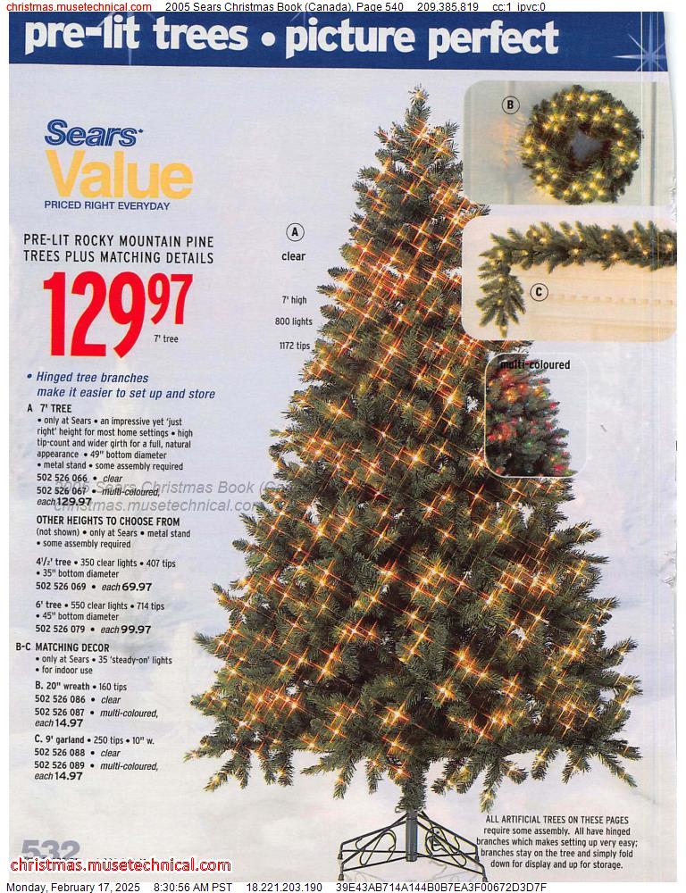 2005 Sears Christmas Book (Canada), Page 540