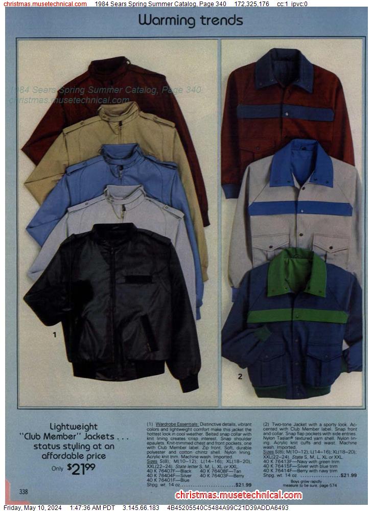 1984 Sears Spring Summer Catalog, Page 340