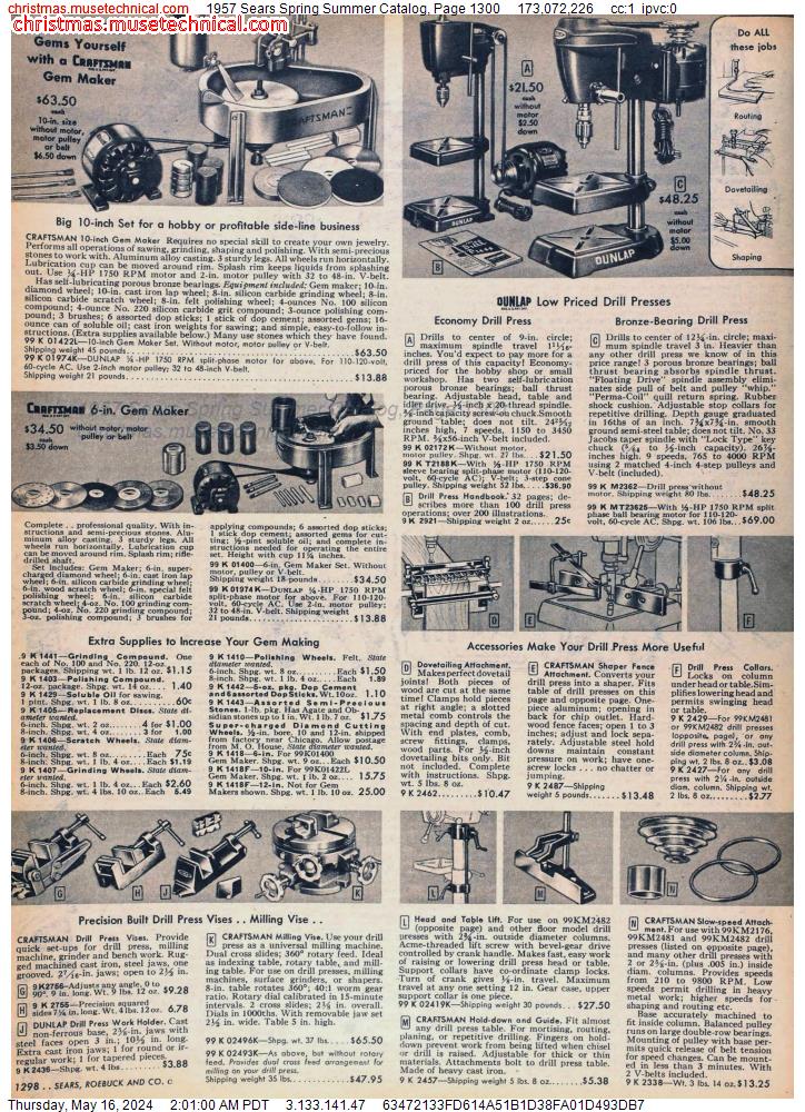 1957 Sears Spring Summer Catalog, Page 1300