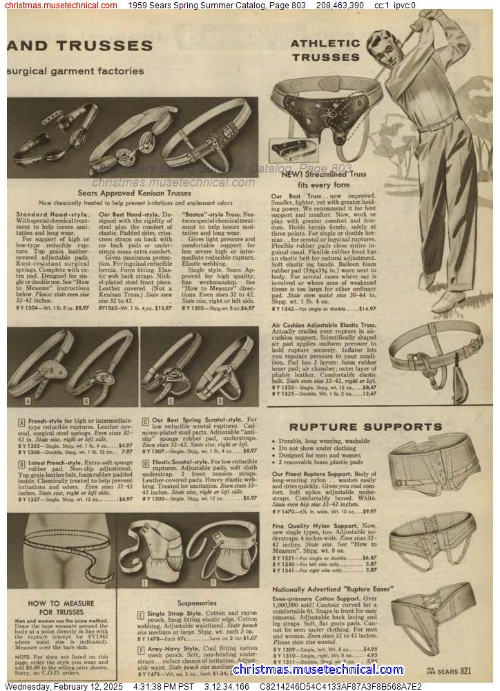 1959 Sears Spring Summer Catalog, Page 803