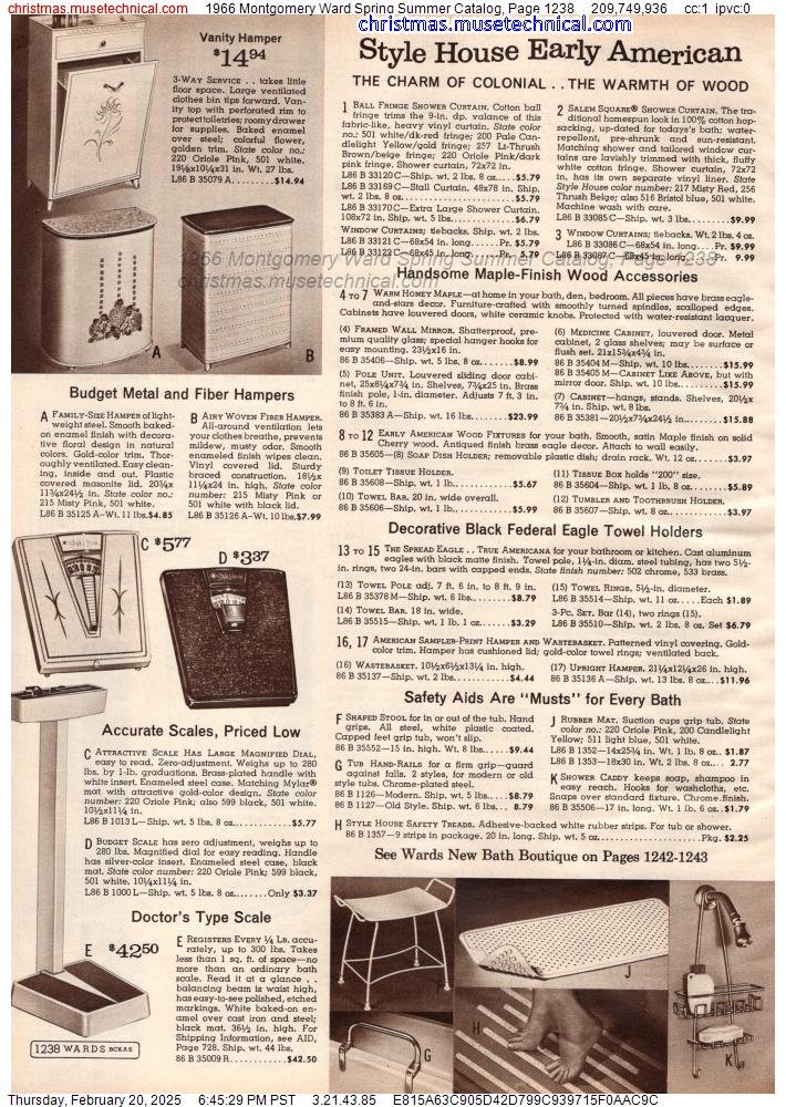 1966 Montgomery Ward Spring Summer Catalog, Page 1238