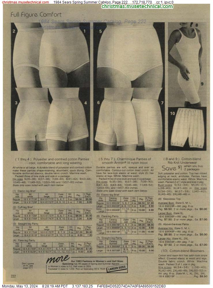 1984 Sears Spring Summer Catalog, Page 222