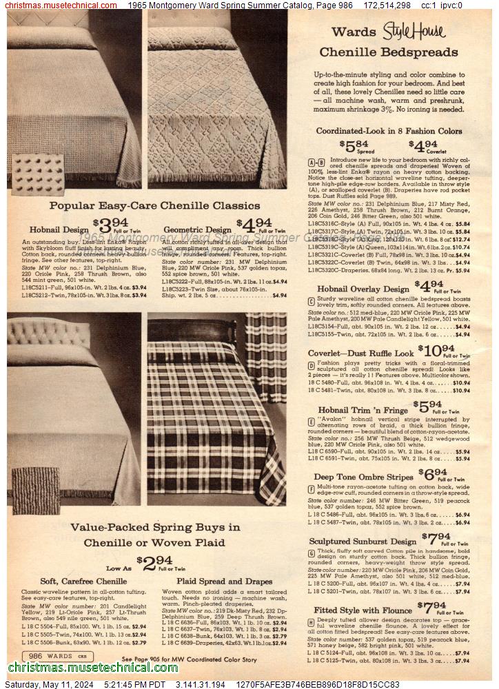 1965 Montgomery Ward Spring Summer Catalog, Page 986