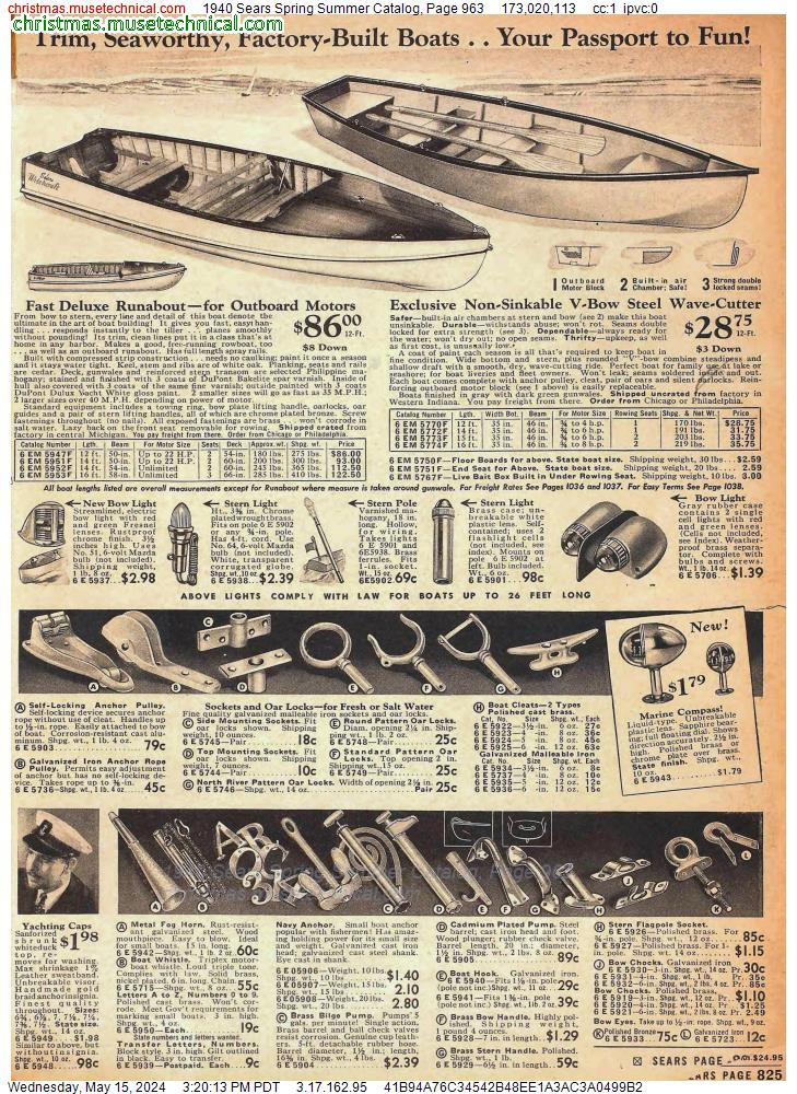 1940 Sears Spring Summer Catalog, Page 963