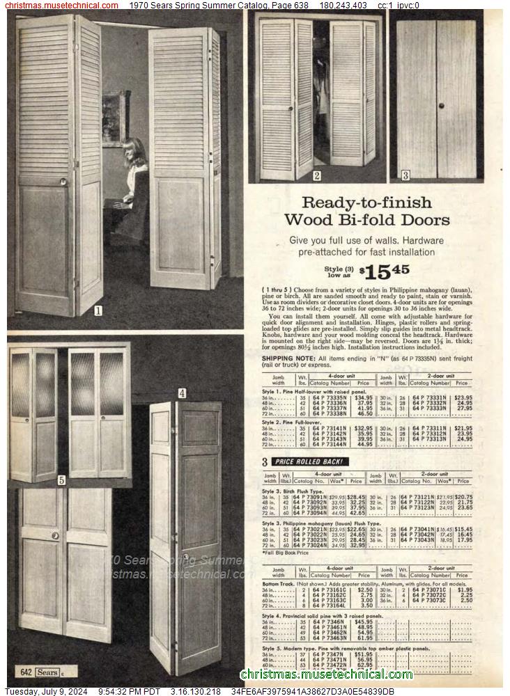 1970 Sears Spring Summer Catalog, Page 638