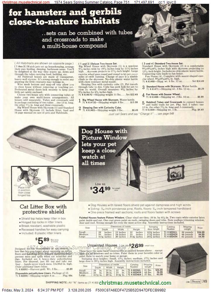 1974 Sears Spring Summer Catalog, Page 751